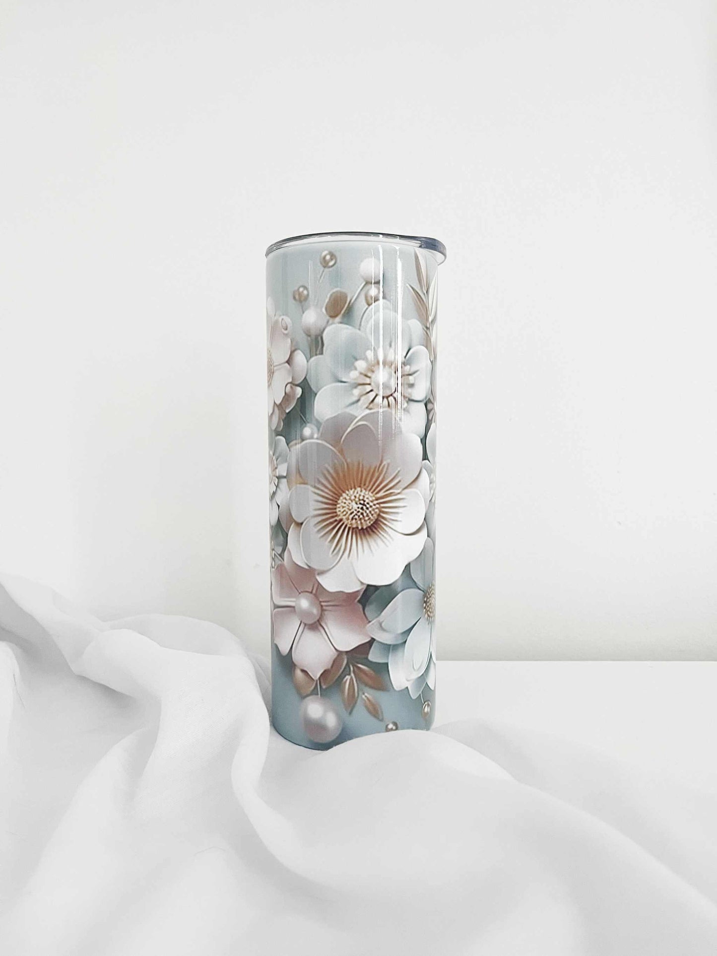 3D Floral Tumbler