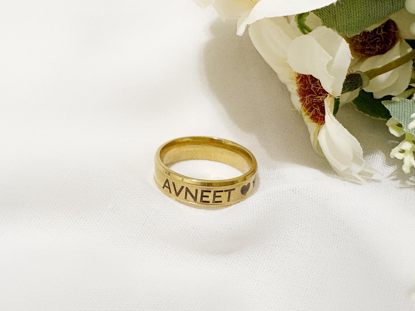 Stacking Name Ring, Personalized Ring, Custom Name Ring, Custom Engraved Ring, Personalized Gift for Her, Custom Anniversary Gift for Her