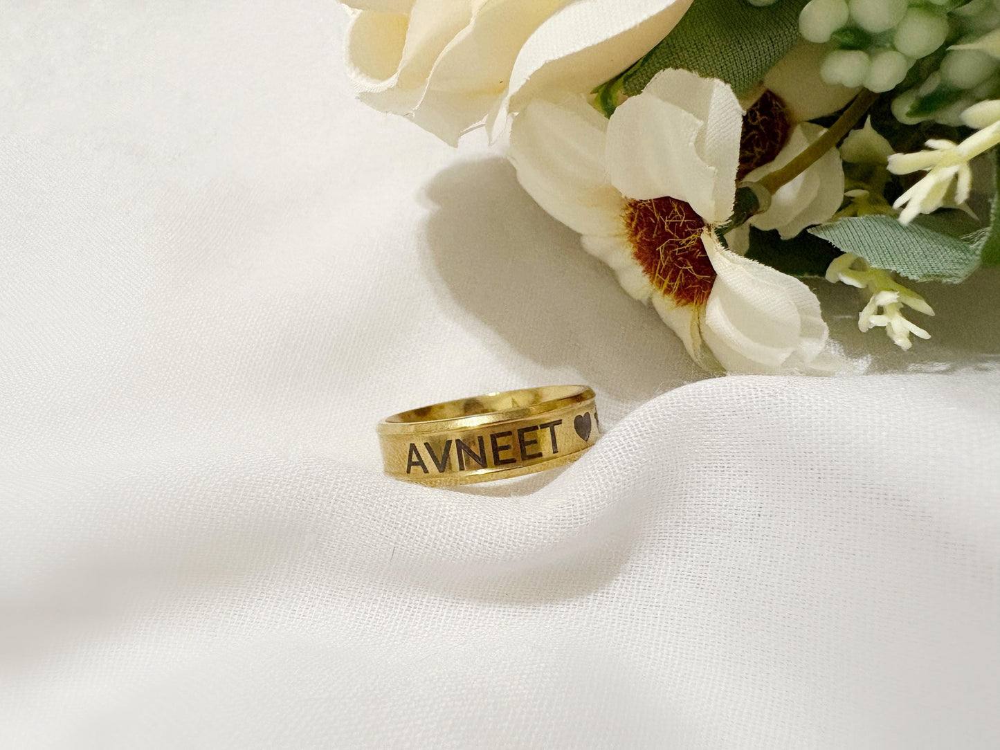Stacking Name Ring, Personalized Ring, Custom Name Ring, Custom Engraved Ring, Personalized Gift for Her, Custom Anniversary Gift for Her