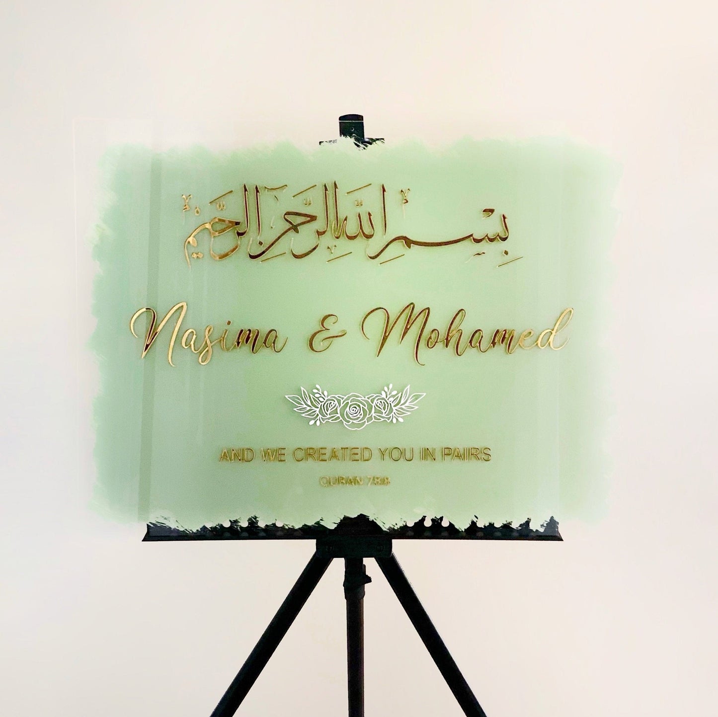 Classy Acrylic Nikkah Sign