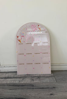 Personalized First Birthday Photo Milestone Sign | Lollipop/Confetti Theme  Acrylic
