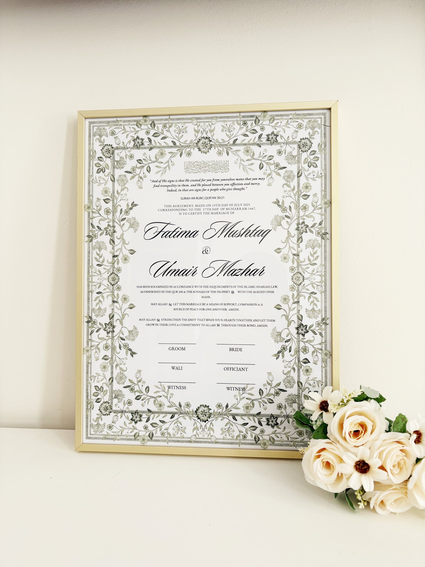 Nikkah Contract, Personalized Nikkah Contract, Nikkah Nama, Nikkah Certificate, Nikkah Details, Nikkah Sign, Marriage Certificate