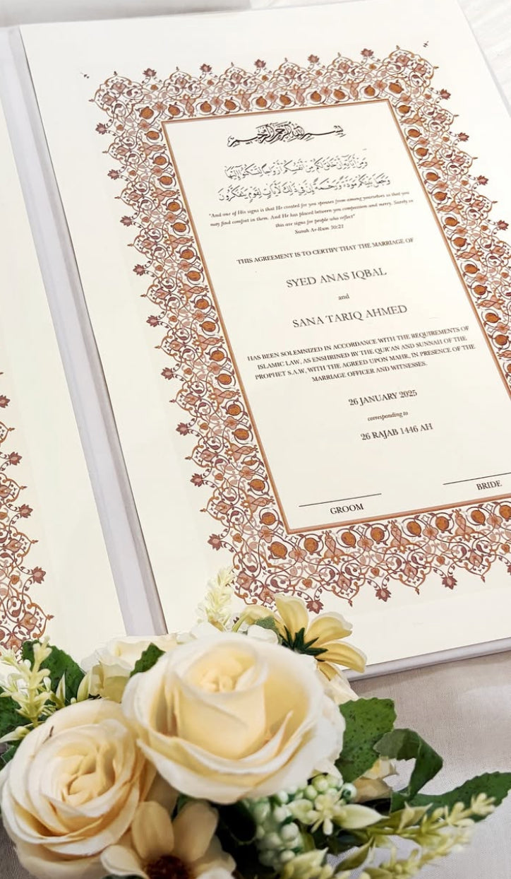 Nikkah Contract, Personalized Nikkah Contract, Nikkah Nama, Nikkah Certificate, Nikkah Details, Nikkah Sign, Marriage Certificate