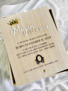 Customized Wood Keepsake Box for Baby Gifts and Memories