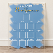 Personalized First Birthday Photo Milestone Sign | 18 x 24 Acrylic flowers