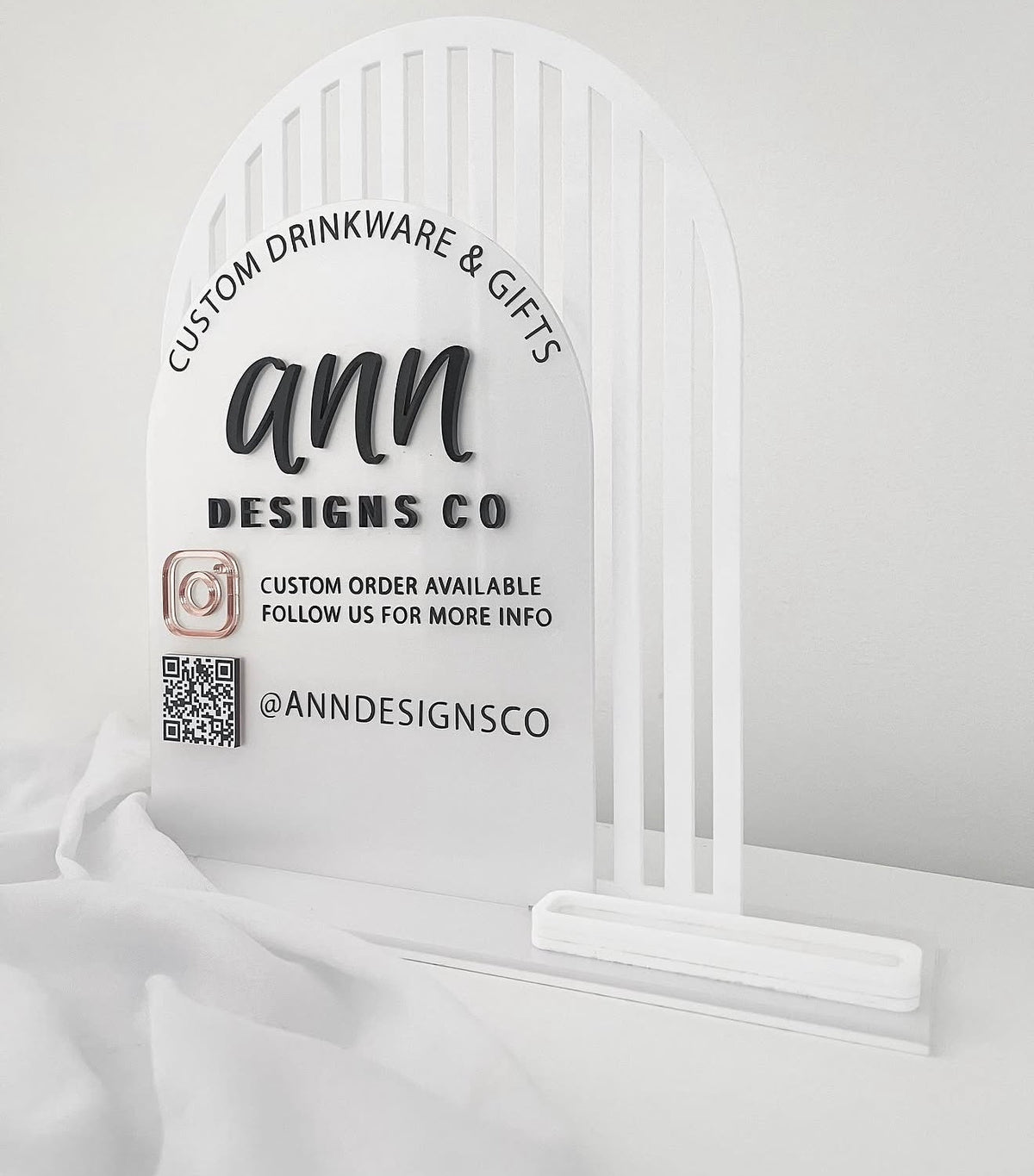 QR Code Business Social Media Sign, QR Social Media Sign, Acrylic Business Social Media Sign, Scan to Find Us, Scan to Pay Sign, QR Code