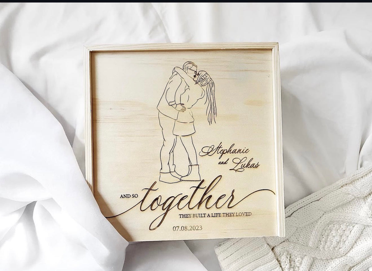 Personalized Wooden Keepsake Box – Large Custom Engraved Memory Box