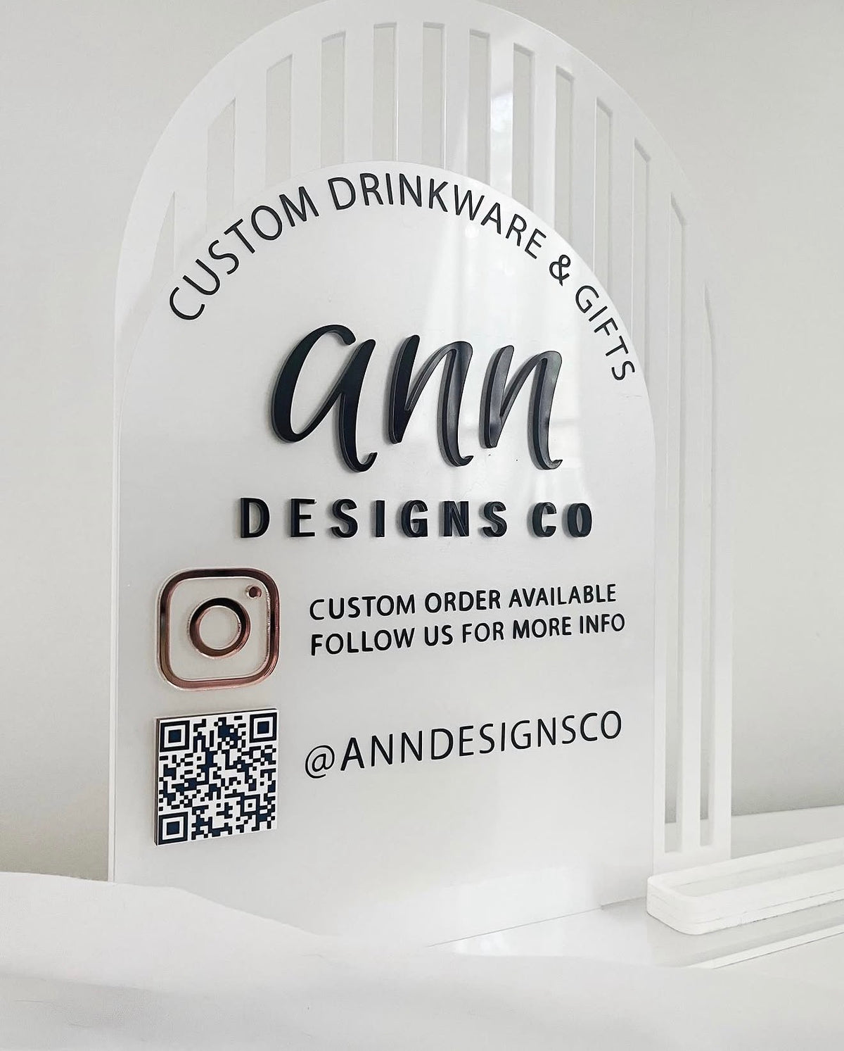 QR Code Business Social Media Sign, QR Social Media Sign, Acrylic Business Social Media Sign, Scan to Find Us, Scan to Pay Sign, QR Code