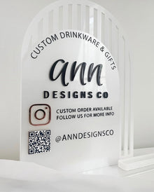 QR Code Business Social Media Sign, QR Social Media Sign, Acrylic Business Social Media Sign, Scan to Find Us, Scan to Pay Sign, QR Code