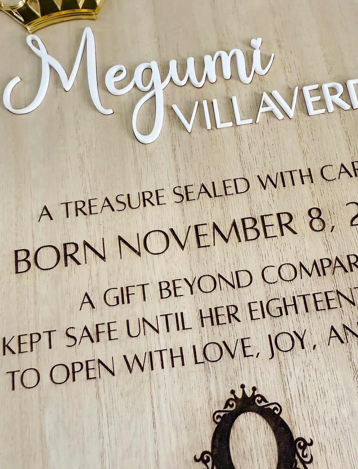 Customized Wood Keepsake Box for Baby Gifts and Memories
