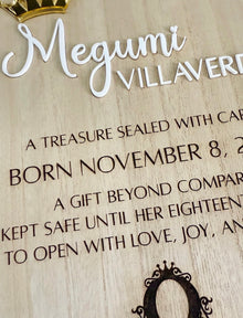 Customized Wood Keepsake Box for Baby Gifts and Memories