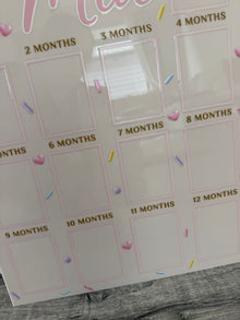 Personalized First Birthday Photo Milestone Sign | Lollipop/Confetti Theme  Acrylic