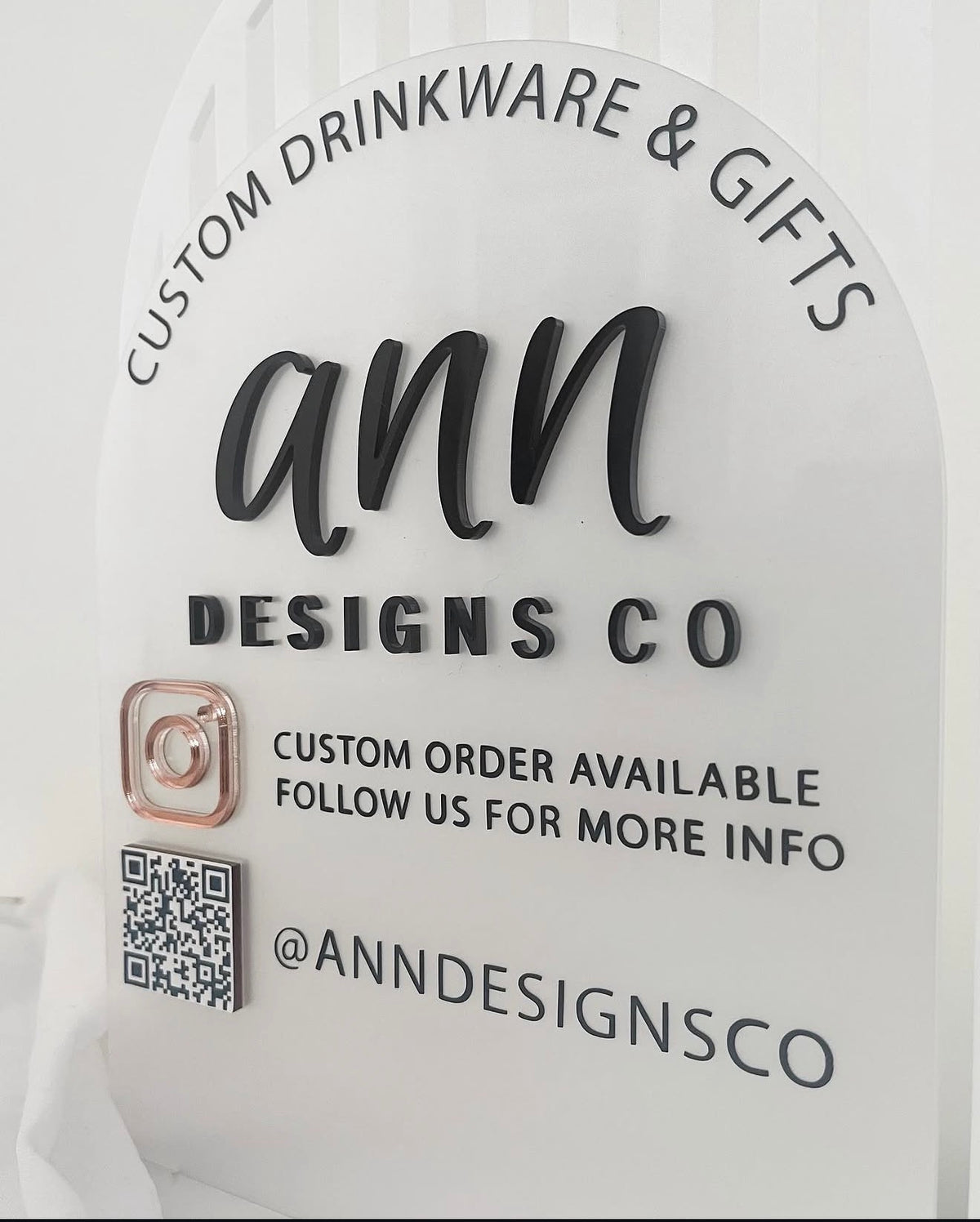 QR Code Business Social Media Sign, QR Social Media Sign, Acrylic Business Social Media Sign, Scan to Find Us, Scan to Pay Sign, QR Code