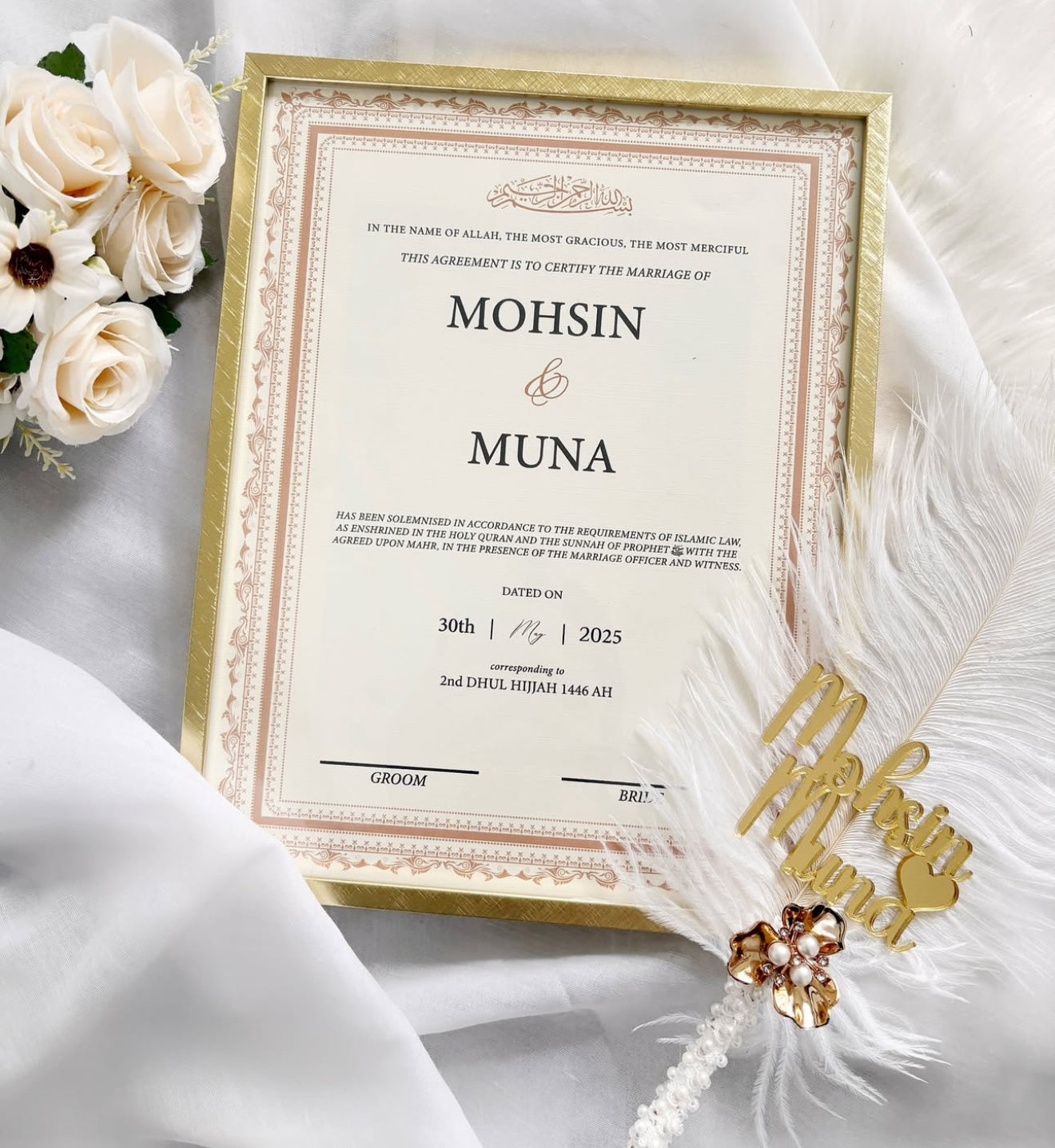 Nikkah Contract, Personalized Nikkah Contract, Nikkah Nama, Nikkah Certificate, Nikkah Details, Nikkah Sign, Marriage Certificate