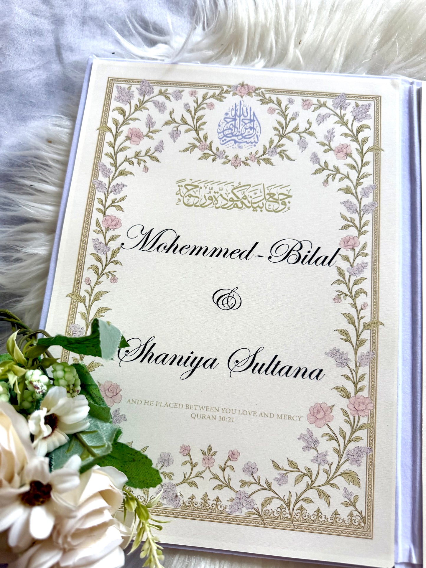 Personalized Nikkah Contract Holder with Unique Design