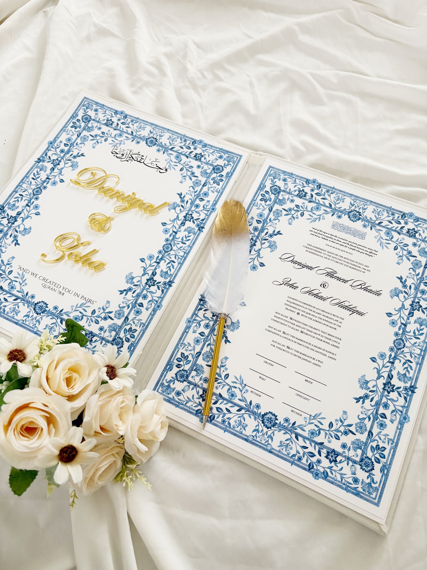 Nikkah Contract, Personalized Nikkah Contract, Nikkah Nama, Nikkah Certificate, Nikkah Details, Nikkah Sign, Marriage Certificate