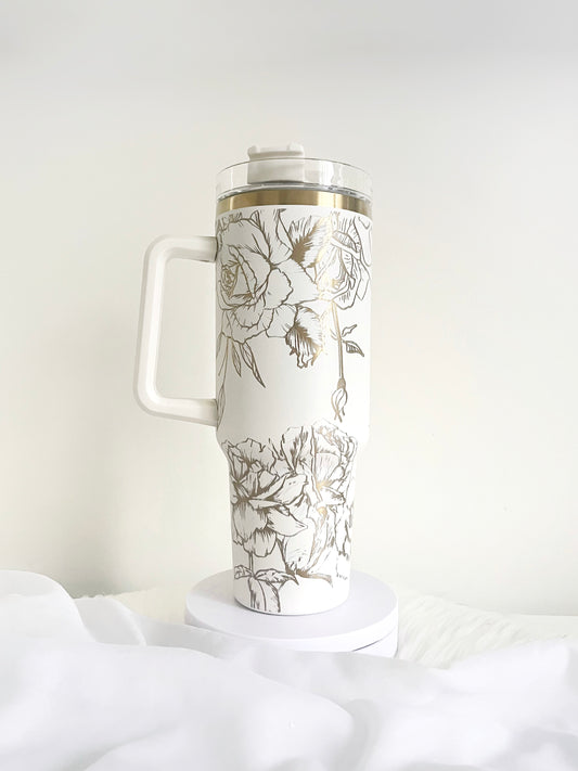 Dainty Florals 40oz Tumbler