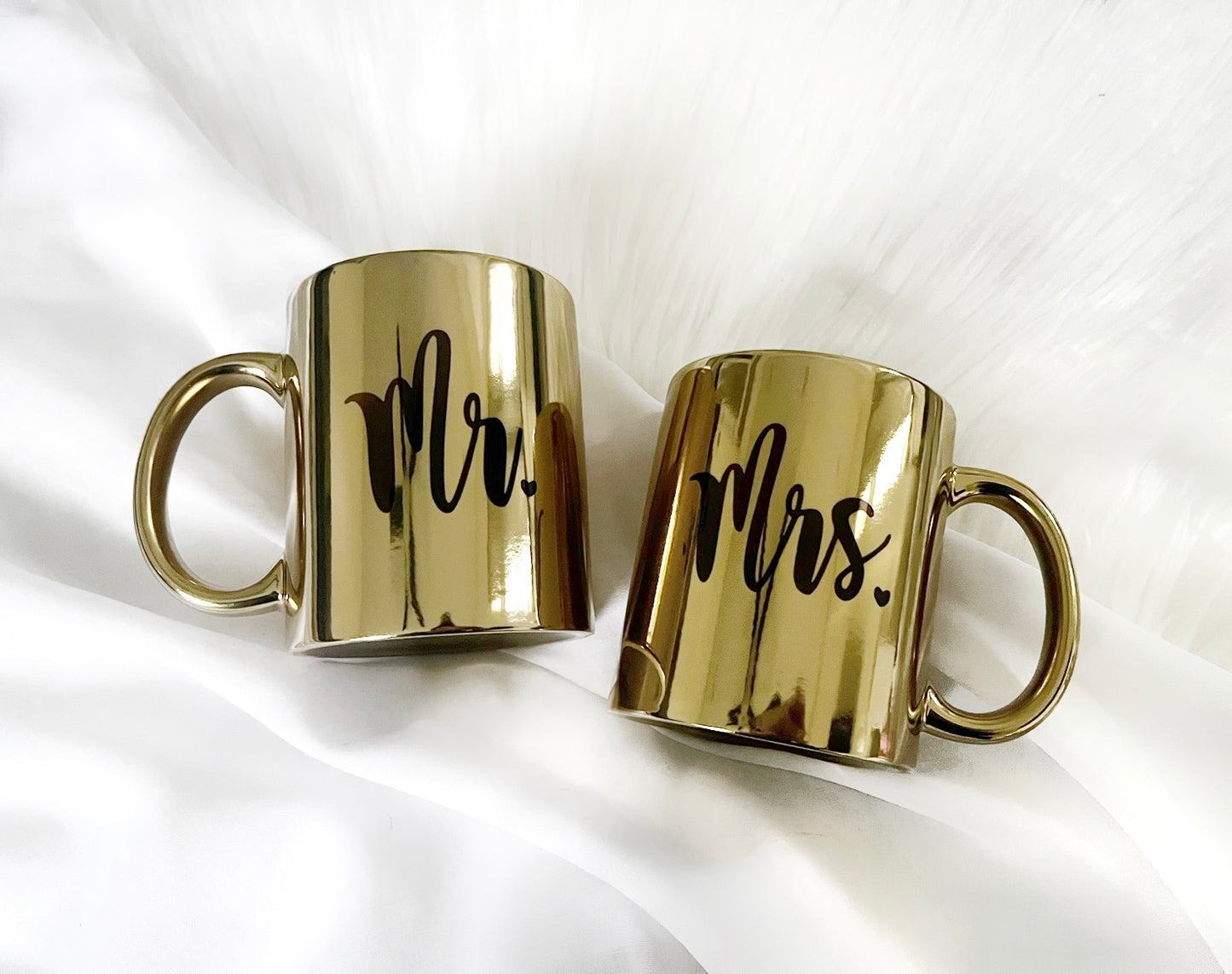 Mr & Mrs Gold Mugs