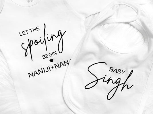 Personalized Onesie & Bib Set for Little One