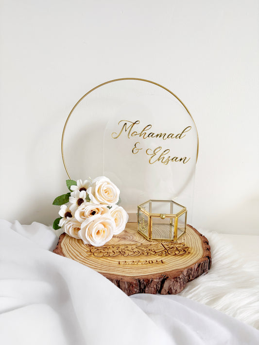 Personalized Ring Display for Nikkah