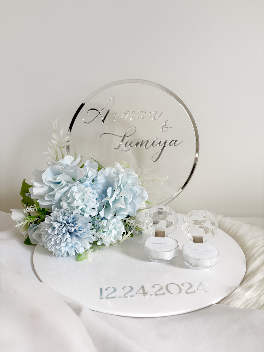 Personalized Acrylic Ring Tray Display