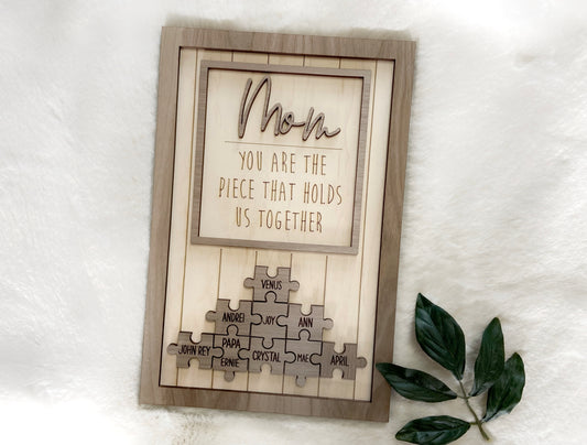 Puzzle Keepsake Frame