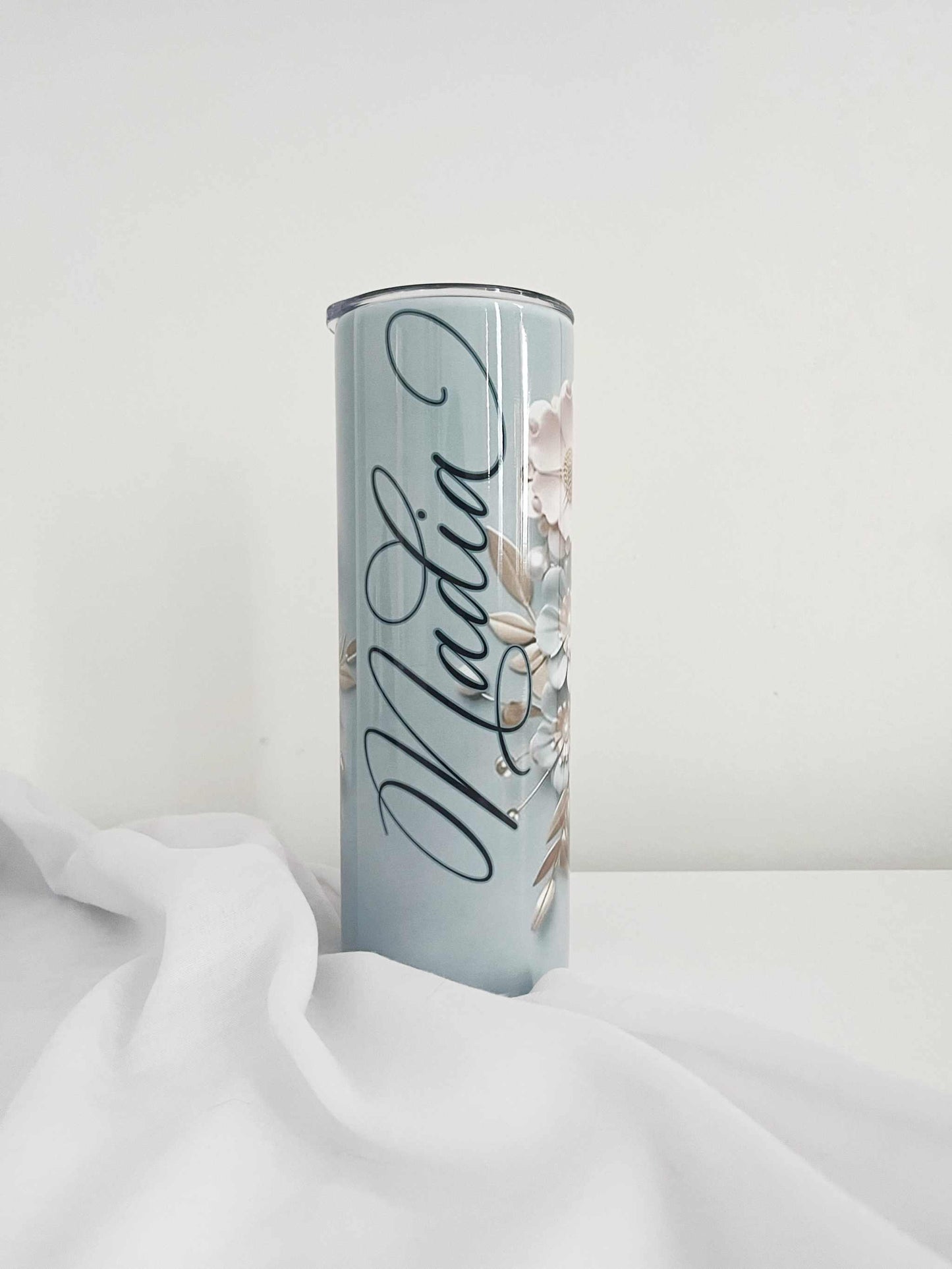 3D Floral Tumbler