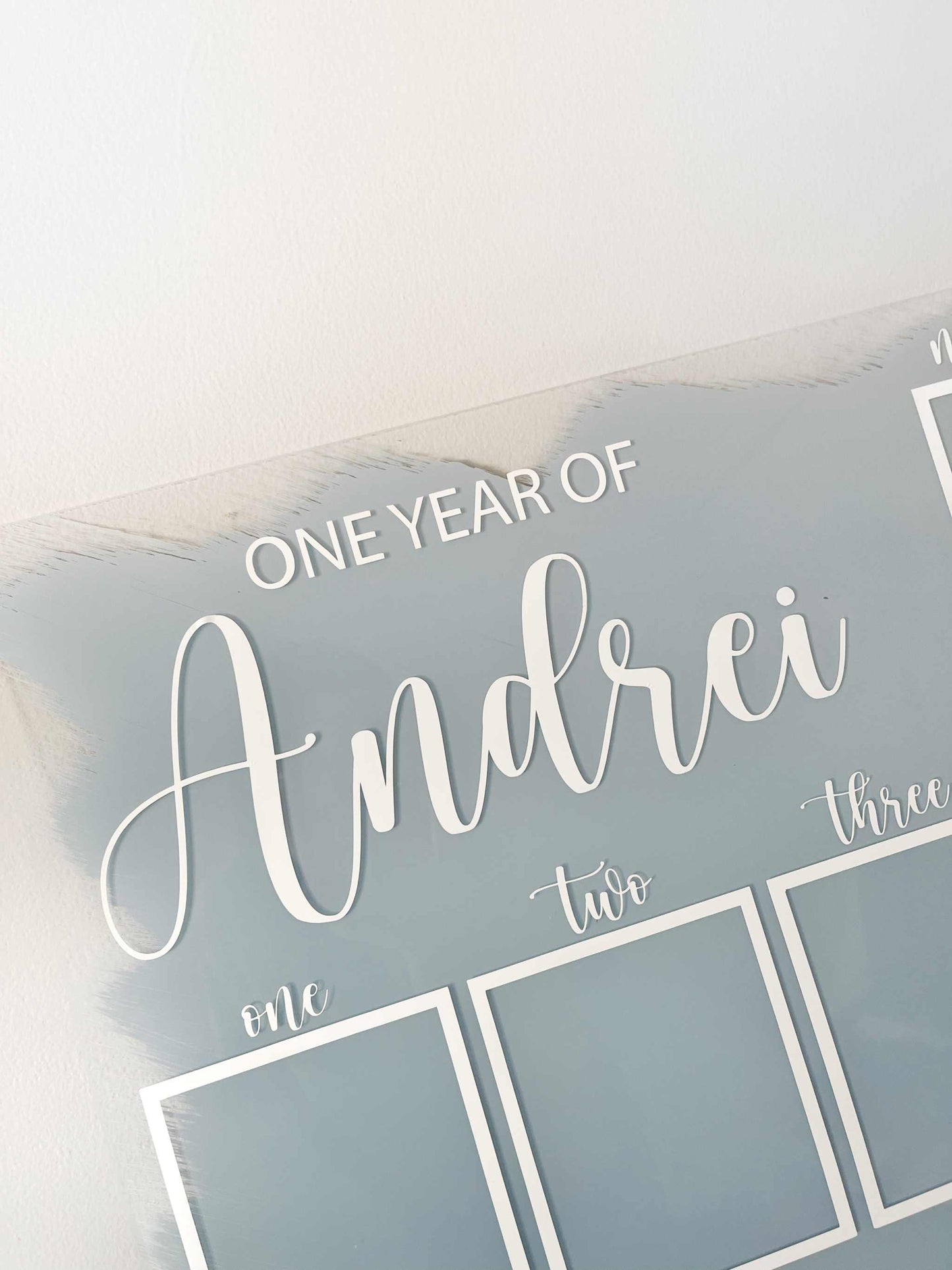 Acrylic Photo Milestone Board | Cherish Baby's First Year