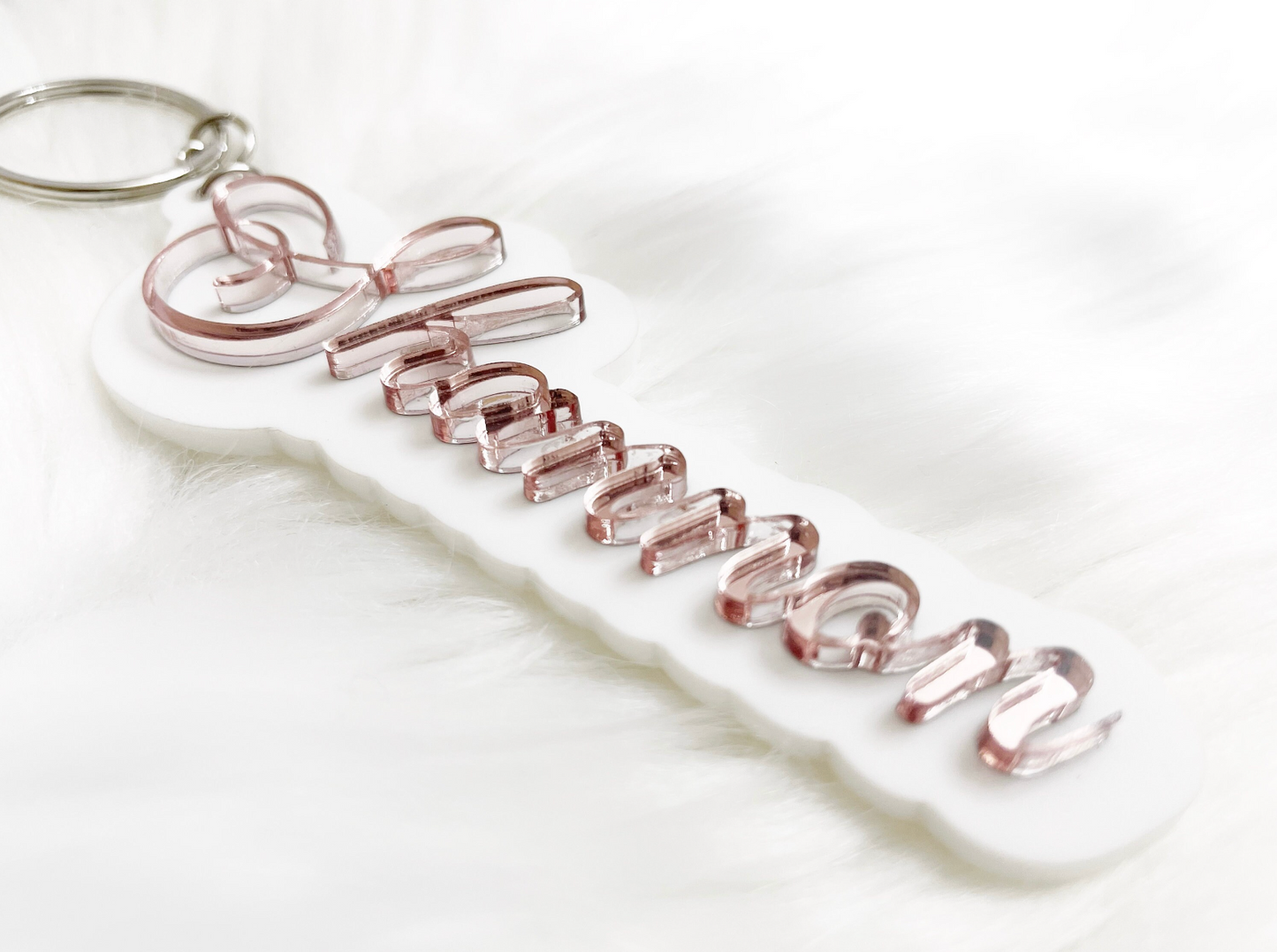 Two-Toned Name Keychain