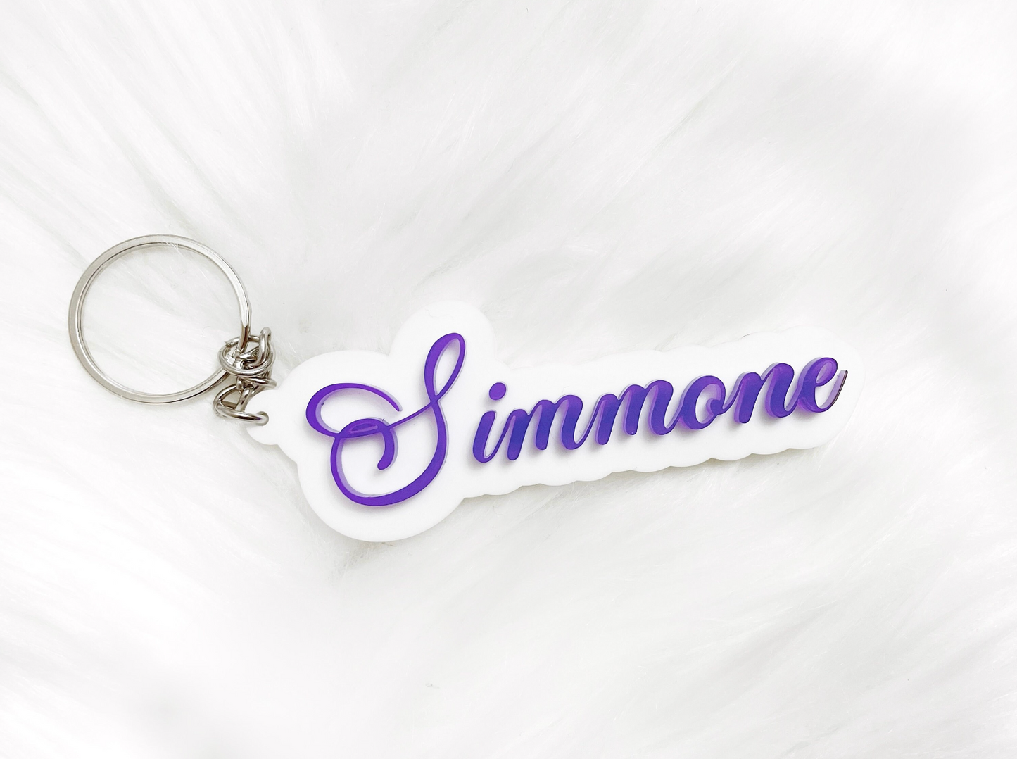 Two-Toned Name Keychain