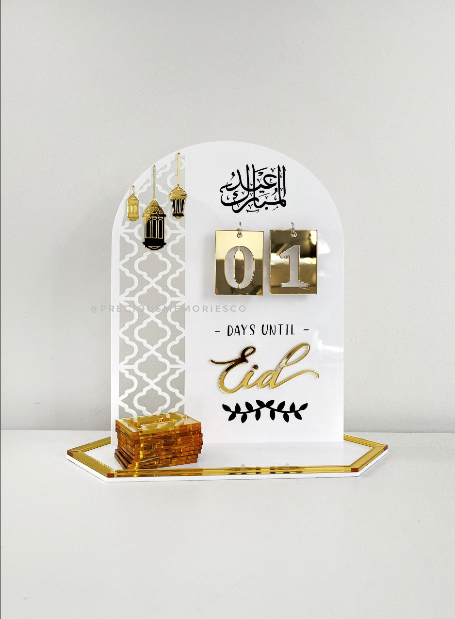 30 Days Until Eid Acrylic Countdown Calendar