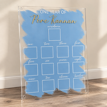Personalized First Birthday Photo Milestone Sign | 18 x 24 Acrylic flowers