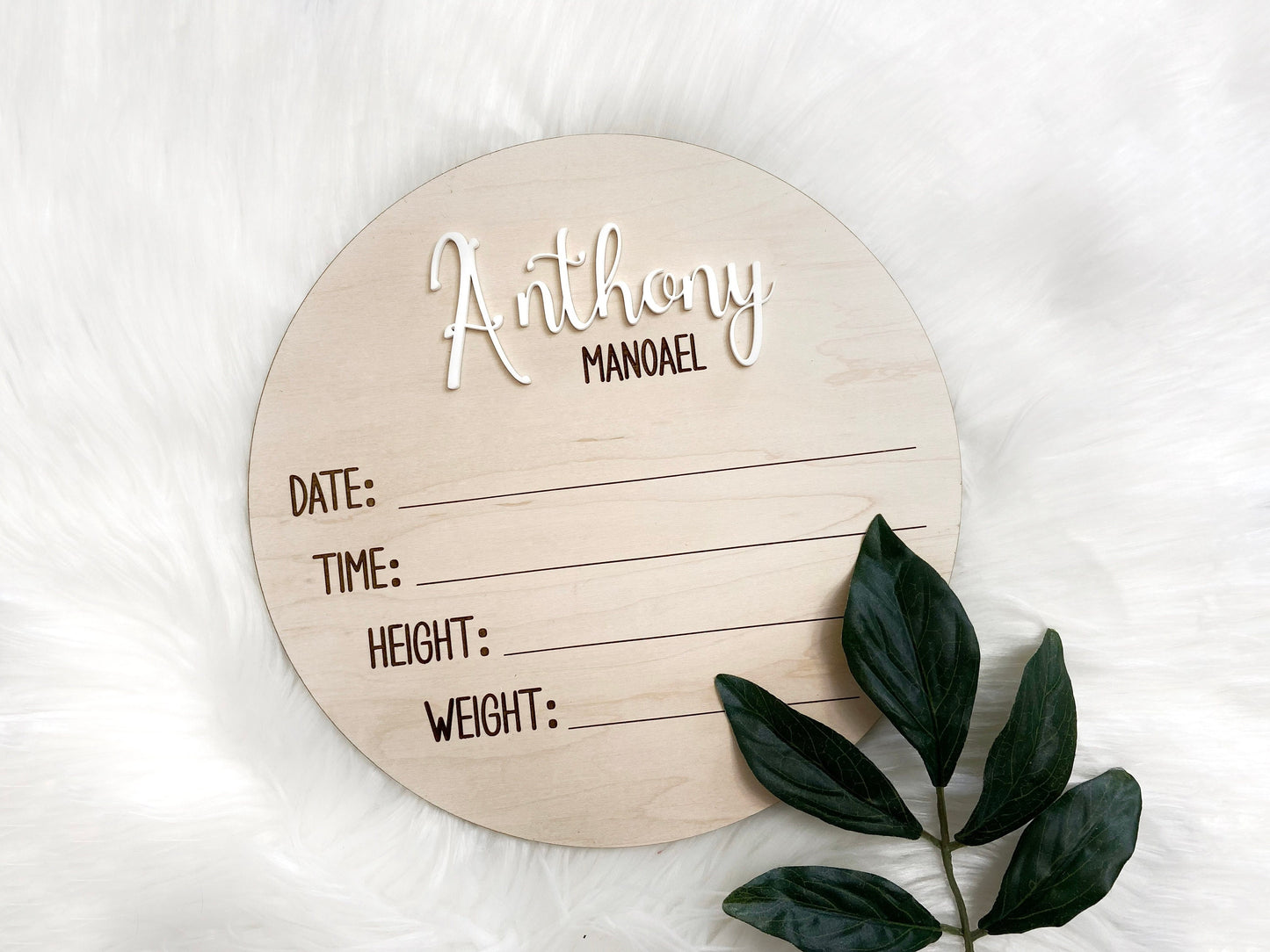 Wooden Birth Announcement Plaque, Birth Announcement Sign, Modern Birth Announcement, Newborn Name Sign, Newborn Baby Sign, Birth Stat Sign