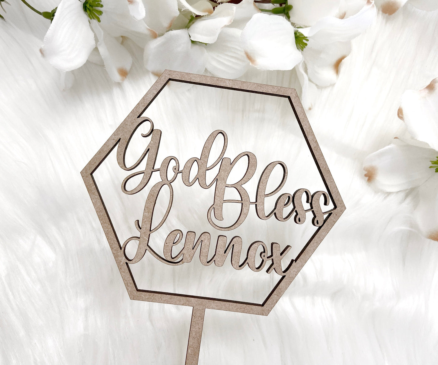 Custom Baptism Cake Topper, Baptism Decor, Custom God Bless Cake Topper, Wooden Cake Topper, Acrylic Cake Topper, Personalized Party Decor