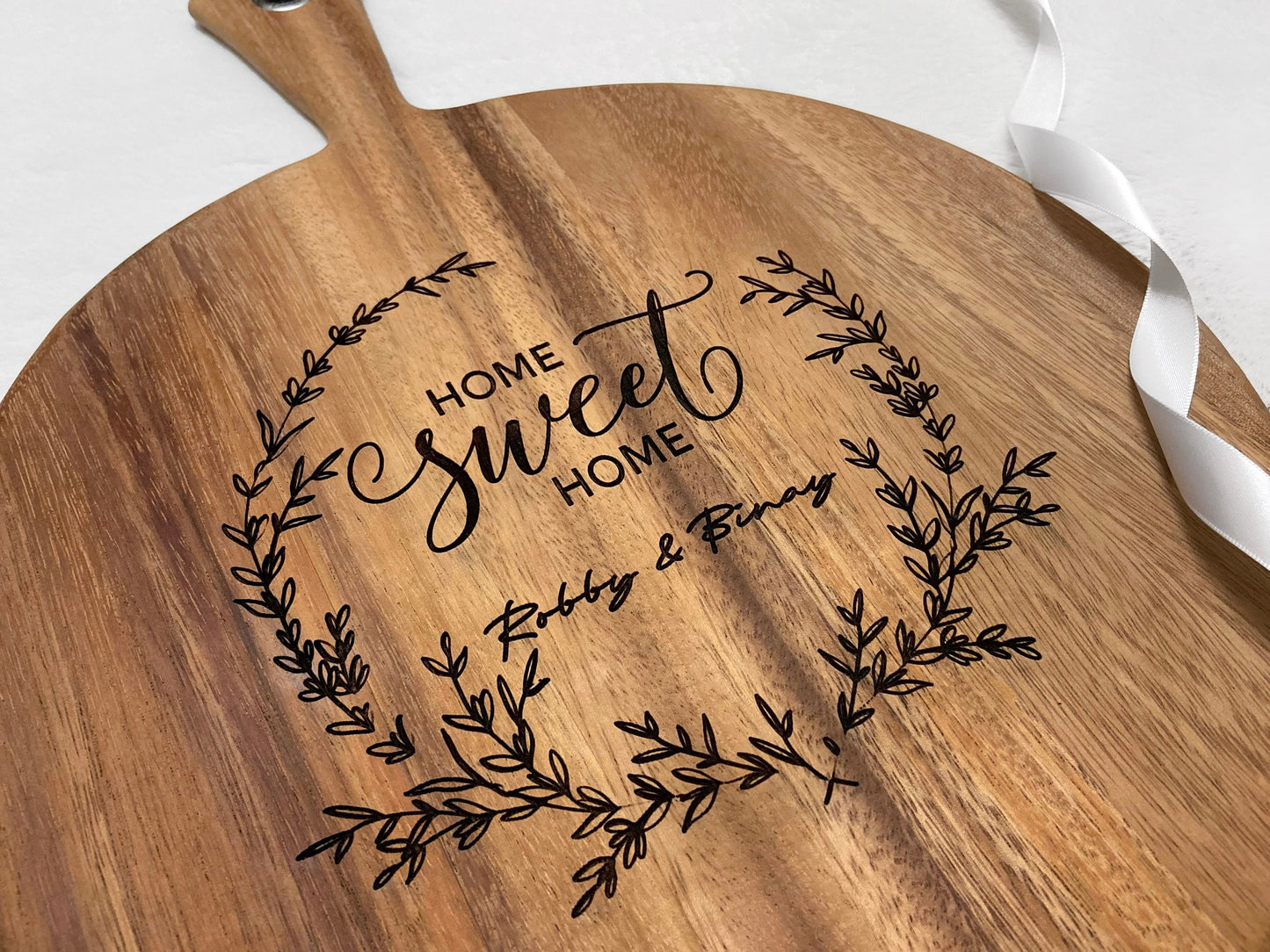 Personalized Acacia Cutting Board, Housewarming Gift, Home Sweet Home, Personalized Chopping Board, Charcuterie Board, Home Decor