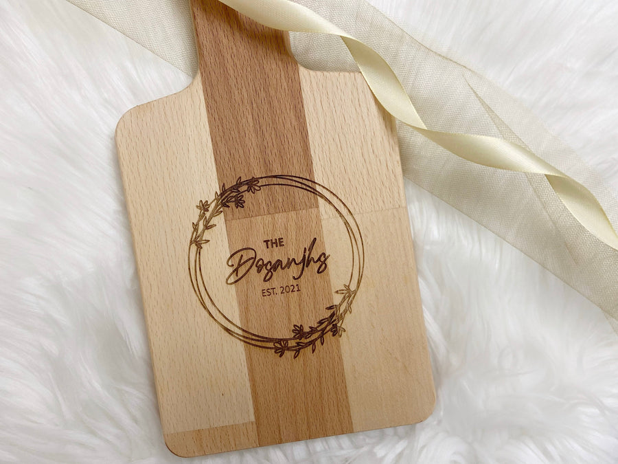 Custom Engraved Paddleboard, Personalized Cutting Board, Engraved Cutting Board, Wedding Gift, Anniversary Gift, Housewarming Gift, Home