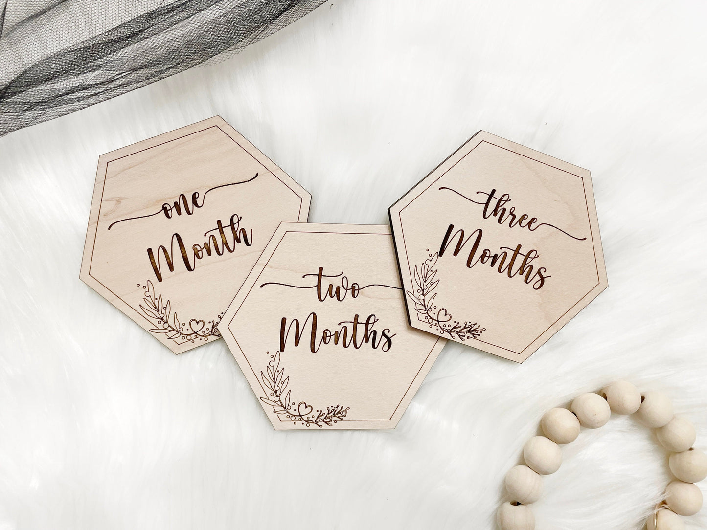 Floral Wooden Baby Milestone Plaques, Monthly Milestones, Modern Baby Growth Tracker, Hello World, Welcome Baby, Newborn Baby, Birth Stats