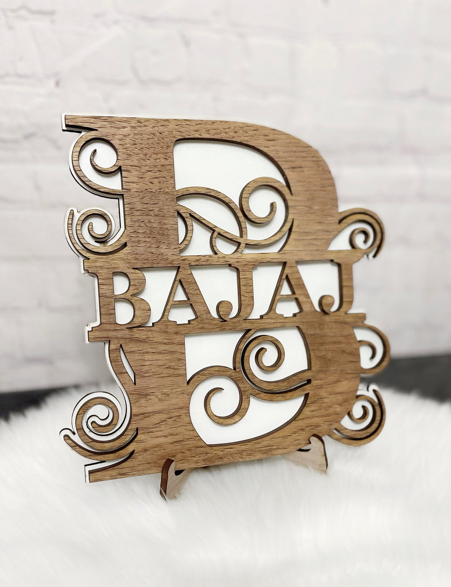 Monogram Family Name Sign, Last Name Wooden Sign, Custom Family Sign, Home Decor, Fancy Monogram Sign, Housewarming Gift, Wedding Gift