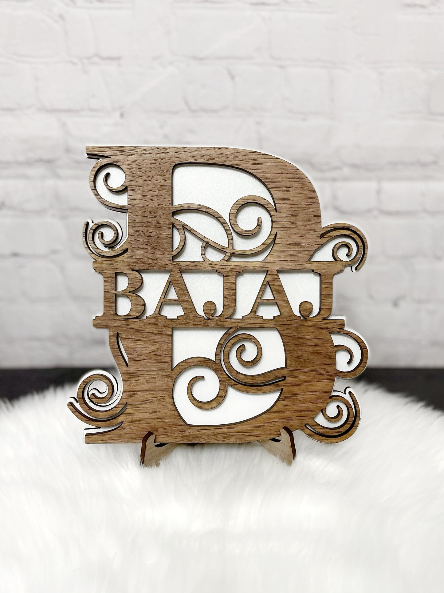 Monogram Family Name Sign, Last Name Wooden Sign, Custom Family Sign, Home Decor, Fancy Monogram Sign, Housewarming Gift, Wedding Gift