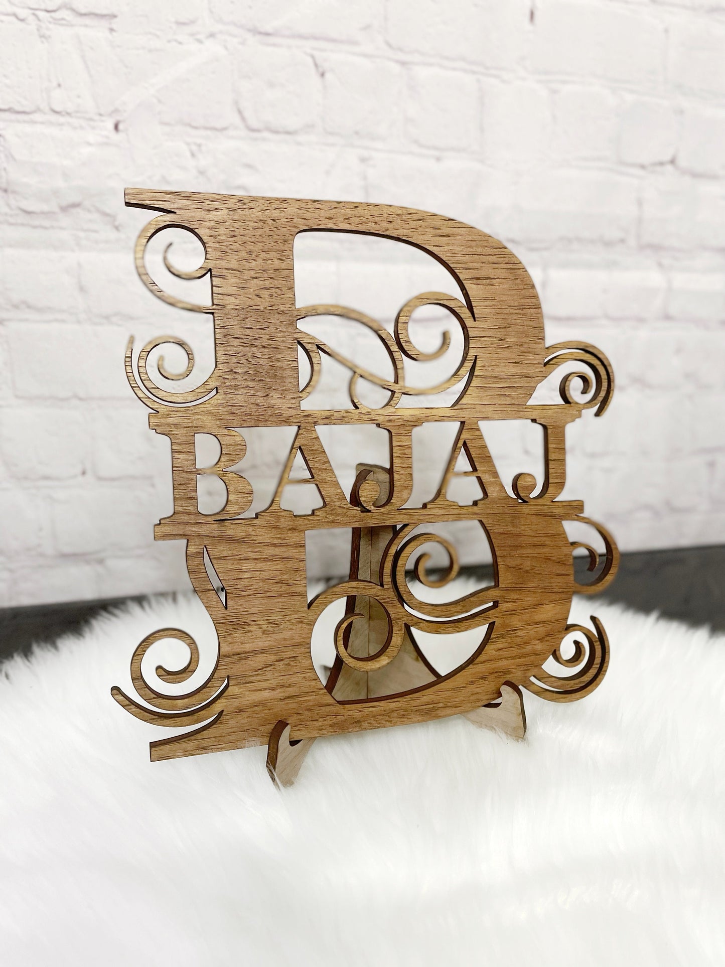 Monogram Family Name Sign, Last Name Wooden Sign, Custom Family Sign, Home Decor, Fancy Monogram Sign, Housewarming Gift, Wedding Gift