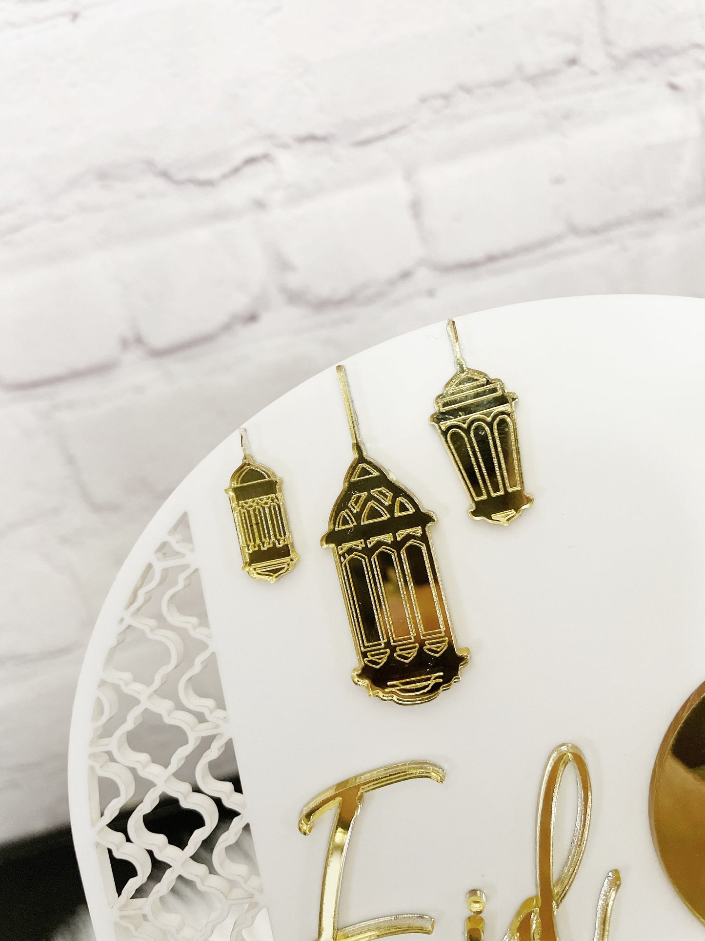 Eid Mubarak Sign, Ramadan Mubarak Sign, Gold & White Eid/Ramadan Decoration Ideas, Mosque Cutout, 3D Eid Mubarak, Islamic Decor Inspo