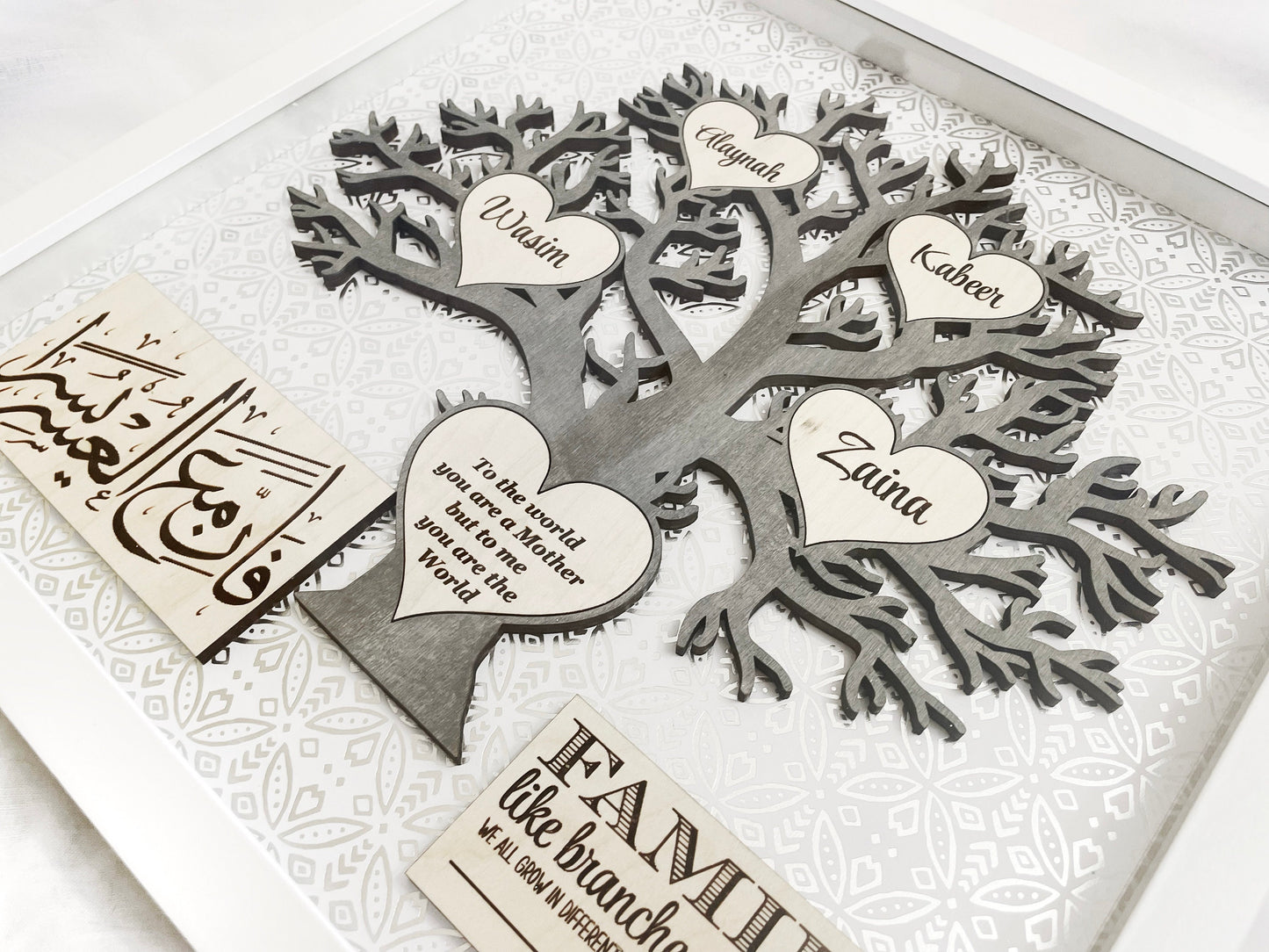 Custom Family Tree, Islamic Family Tree, Sentimental Islamic Gift, Mother's Day, Gift for Her, Custom Frame, Personalized Frame, Home Decor