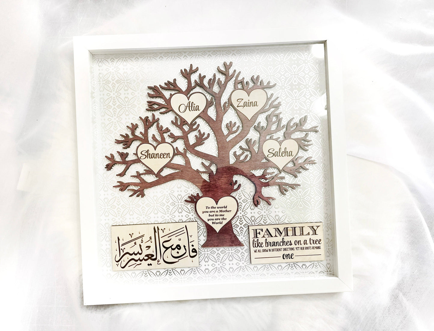 Custom Family Tree, Islamic Family Tree, Sentimental Islamic Gift, Mother's Day, Gift for Her, Custom Frame, Personalized Frame, Home Decor