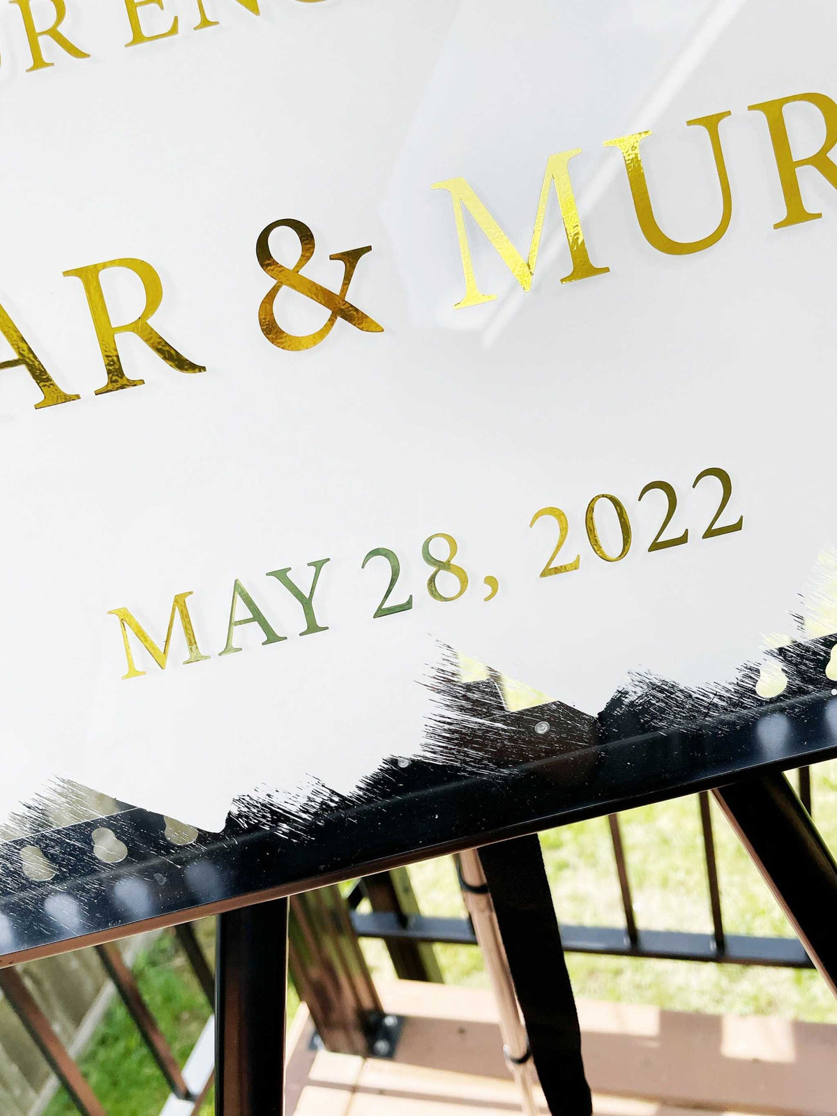 Acrylic Engagement Sign, White Engagement Welcome Entrance Sign, Welcome to our Engagement Sign, Personalized Entrance, Engagement Decor