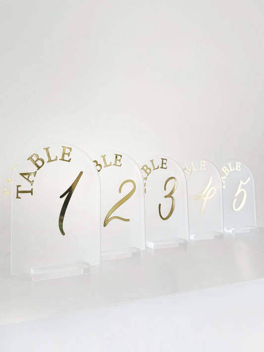 Table Numbers, Acrylic Table Number Sign, Table Number Display, Acrylic Table Numbers, Table Decor, Gold Table Numbers, Wedding Idea