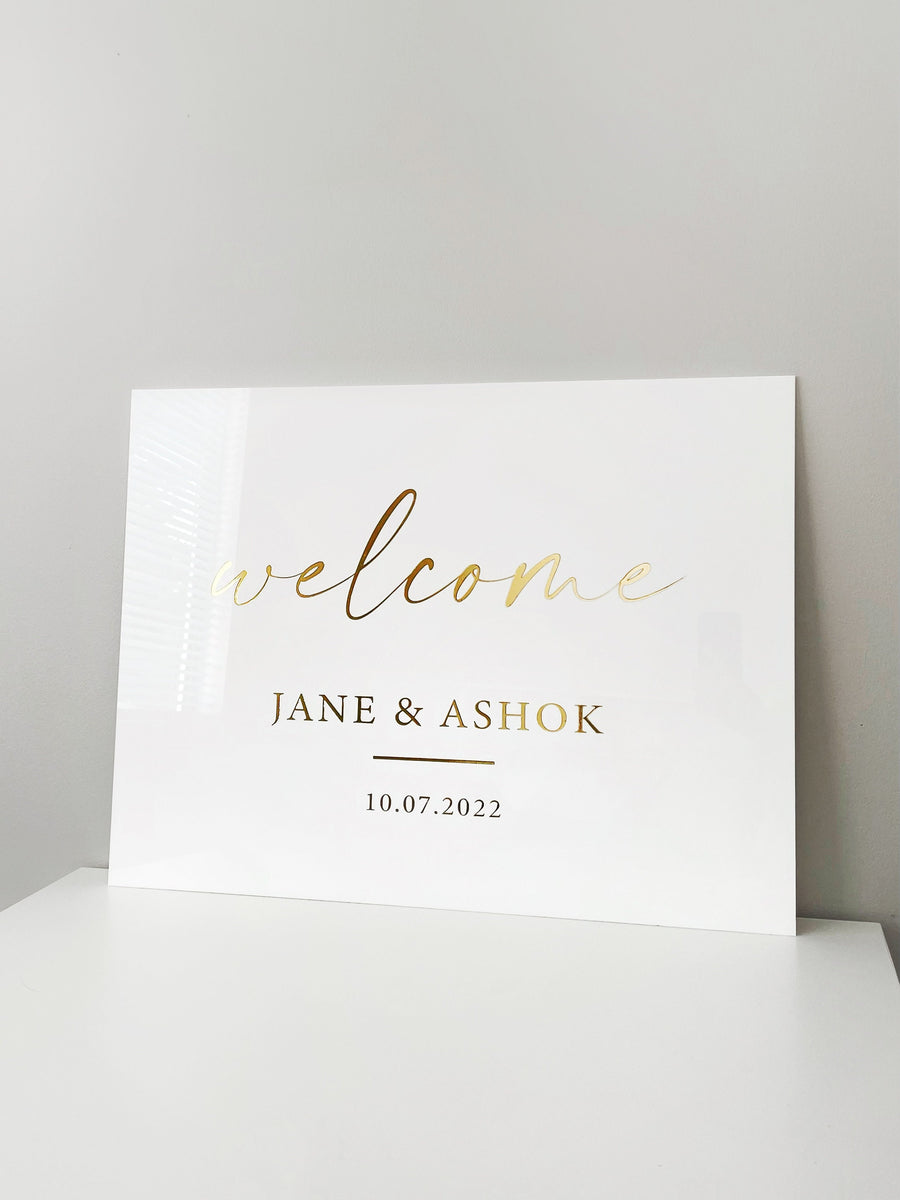 Acrylic Wedding Welcome Sign, 3D Wedding Entrance Sign, Welcome to our Wedding, Clear Wedding Sign, Modern Wedding Sign, Custom Welcome Sign