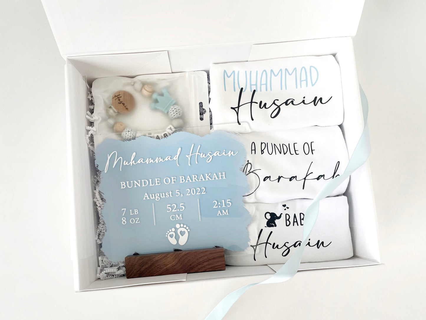 Gift Set for Newborn, Bundle of Barakah, Customized Keepsake Baby Gift, Welcome Baby, Newborn Gift, Baby Keepsake Box, Gift for New Parents