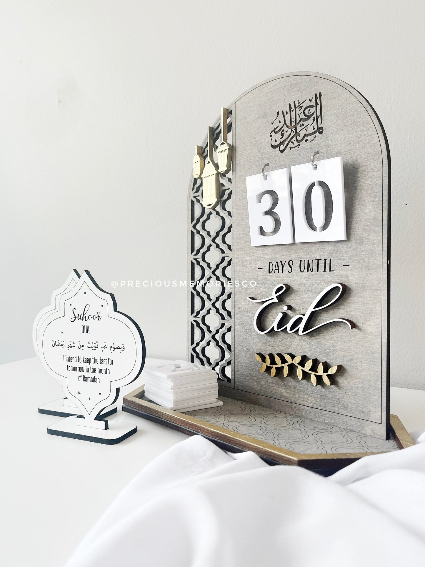 Countdown to Eid, Wooden Ramadan Calendar, 30 Days Til Eid, Eid Countdown, Ramadan Gift for Kids, Good Deeds Calendar, Ramadan & Eid Decor