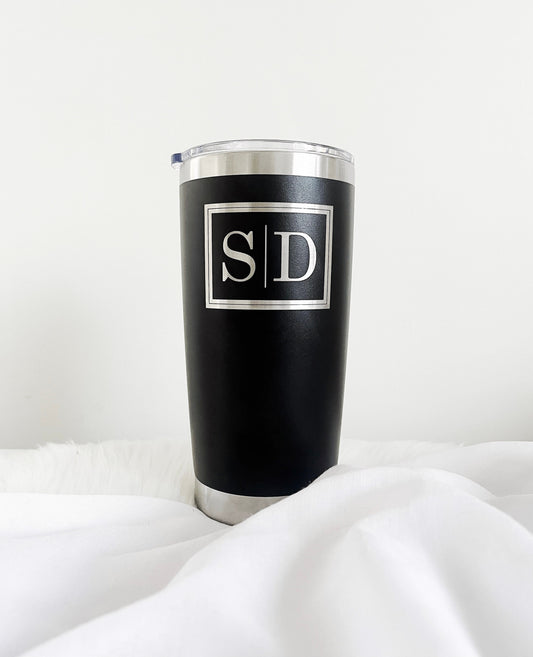 Custom Engraved Logo Travel Mug, Personalized Travel Mug for Him, Logo Tumbler, Engraved Tumbler Wrap, Christmas Gift