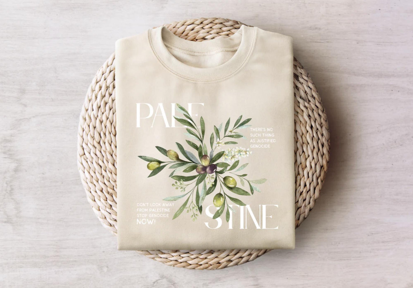 Palestine Sweatshirt, Palestine Hoodie, Solidarity Sweatshirt, Olive Branches Hoodie